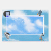 ハッピーバースデーカスタムWindows 95コンピュータテーマ ラッピングペーパーシート (正面3)