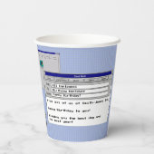 ハッピーバースデーカスタムWindows 95コンピュータテーマ 紙コップ (裏面)