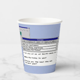 ハッピーバースデーカスタムWindows 95コンピュータテーマ 紙コップ