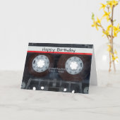 ハッピーバースデーカセットテープ カード (黄色い花)