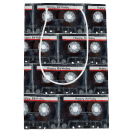 ハッピーバースデーカセットテープ ミディアムペーパーバッグ
