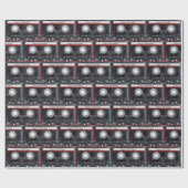 ハッピーバースデーカセットテープ ラッピングペーパー (フラット)