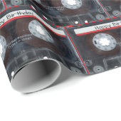 ハッピーバースデーカセットテープ ラッピングペーパー (ロールコーナー)