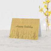 ハッピーバースデーカタルズペン及びインクアートスケッチ カード (黄色い花)