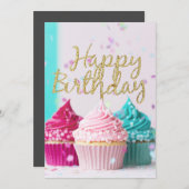 ハッピーバースデーカップケエレガントーキ シーズンカード (正面/裏面)