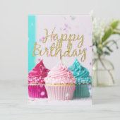 ハッピーバースデーカップケエレガントーキ シーズンカード (スタンド正面)