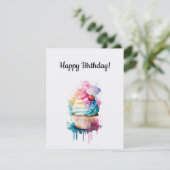 ハッピーバースデーカップケーキカード シーズンカード (スタンド正面)