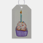 ハッピーバースデーカップケーキギフトラベル ギフトタグ (正面)