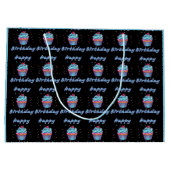 ハッピーバースデーカップケーキコンフェッティ ラージ ギフトバッグ (裏面)