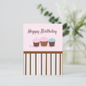 ハッピーバースデーカップケーキポストカード ポストカード (スタンド正面)