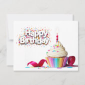 ハッピーバースデーカップケーキ カード (正面)