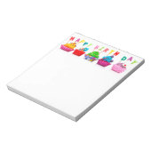 ハッピーバースデーカップケーキ ノートパッド (回転)