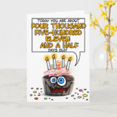 ハッピーバースデーカップケーキ – 12歳 カード (黄色い花)