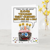 ハッピーバースデーカップケーキ – 32歳 カード (黄色い花)