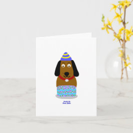 ハッピーバースデーカップ縦型小型グリーティングカード カード