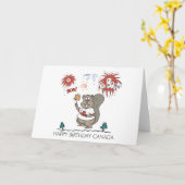 ハッピーバースデーカナダ カード (黄色い花)