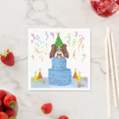 ハッピーバースデーカバリヤキングシャルズケーキ スタンダードカクテルナプキン (インサイチュ)