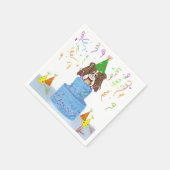 ハッピーバースデーカバリヤキングシャルズケーキ スタンダードカクテルナプキン (角)