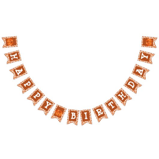 ハッピーバースデーカボチャパーティーバナー バンティングフラッグ (全)