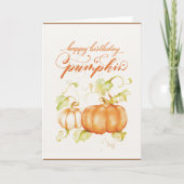ハッピーバースデーカボチャ5 x 7カード シーズンカード (正面)