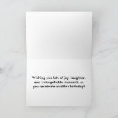 ハッピーバースデーカモフラージパステルブルー抽象芸術 カード (内部)