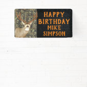 ハッピーバースデーカモフラージ鹿狩りメンズ 横断幕 (インサイチュ)