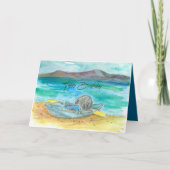ハッピーバースデーカヤックマウンテンレイクビーチウォーター カード (正面)