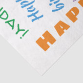 ハッピーバースデーカラフルおもしろいブライトワードクラウド 薄葉紙 (詳細)
