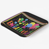 ハッピーバースデーカラフルお祝い ペーパープレート (傾斜あり)