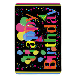 ハッピーバースデーカラフルお祝い マグネット