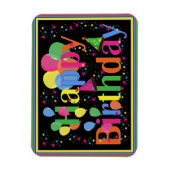 ハッピーバースデーカラフルお祝い マグネット (縦)