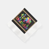 ハッピーバースデーカラフルお祝い 縁ありカクテルナプキン (角)