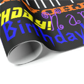 ハッピーバースデーカラフルのジャンプル ラッピングペーパー (ロールコーナー)