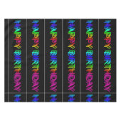 ハッピーバースデーカラフルの色 テーブルクロス (正面(横))