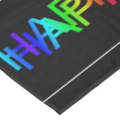 ハッピーバースデーカラフルの色 テーブルクロス (アングル)