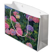 ハッピーバースデーカラフルアジサイ ラージペーパーバッグ (裏面アングル)