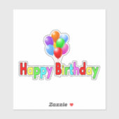 ハッピーバースデーカラフルアート シール (シート)