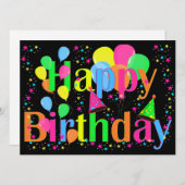ハッピーバースデーカラフルカード (正面/裏面)