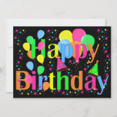 ハッピーバースデーカラフルカード (正面)