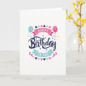 ハッピーバースデーカラフルカード カード (黄色い花)