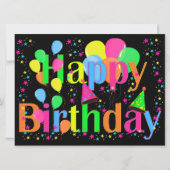 ハッピーバースデーカラフルカード カード (正面)