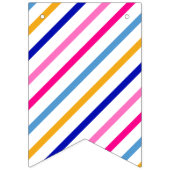 ハッピーバースデーカラフルガールボーイパーティー バンティングフラッグ (第1の旗)