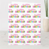 ハッピーバースデーカラフルキャンドル3フォトコラージュ カード (裏面)