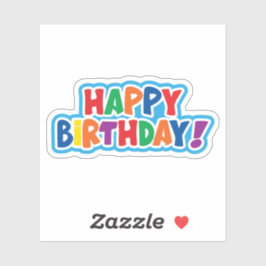 ハッピーバースデーカラフルシール シール