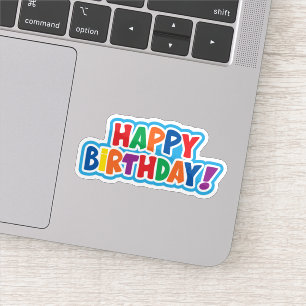 ハッピーバースデーカラフルシール シール