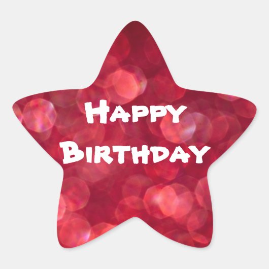 ハッピーバースデーカラフルシール 星シール (正面)