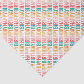 ハッピーバースデーカラフルタイポグラフィ  薄葉紙 (詳細)