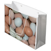 ハッピーバースデーカラフルチキンエッグ ラージペーパーバッグ (正面アングル)