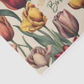 ハッピーバースデーカラフルチューリップ花 薄葉紙 (詳細)