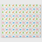 ハッピーバースデーカラフルハート ラッピングペーパー (フラット)